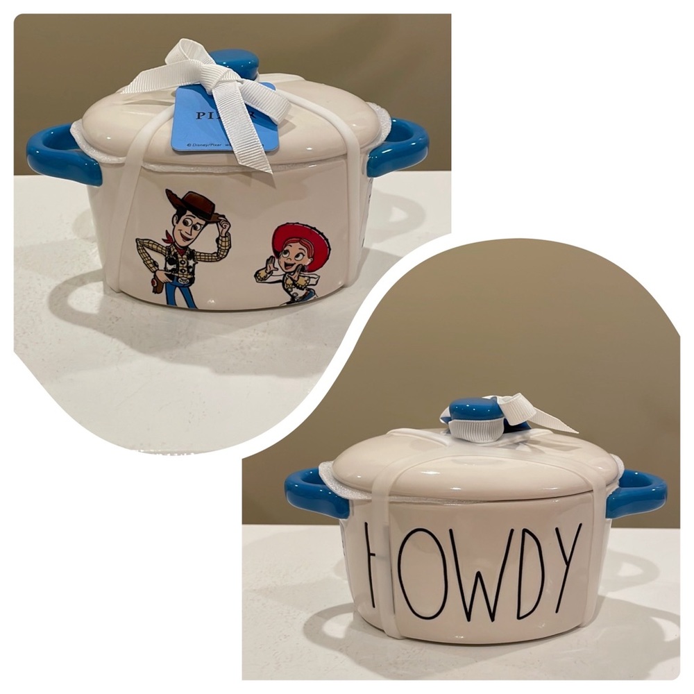 New Rae Dunn xDisney Pixar Toy Story Woody & Jessie HOWDY Lidded Baking Dish